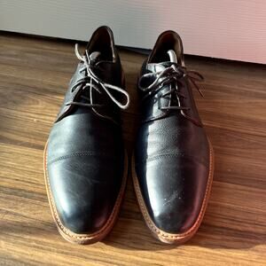 Gordon Rush Pebbled Leather Derby Cap Toe Oxford Size 12 Carlin 104963 Slate